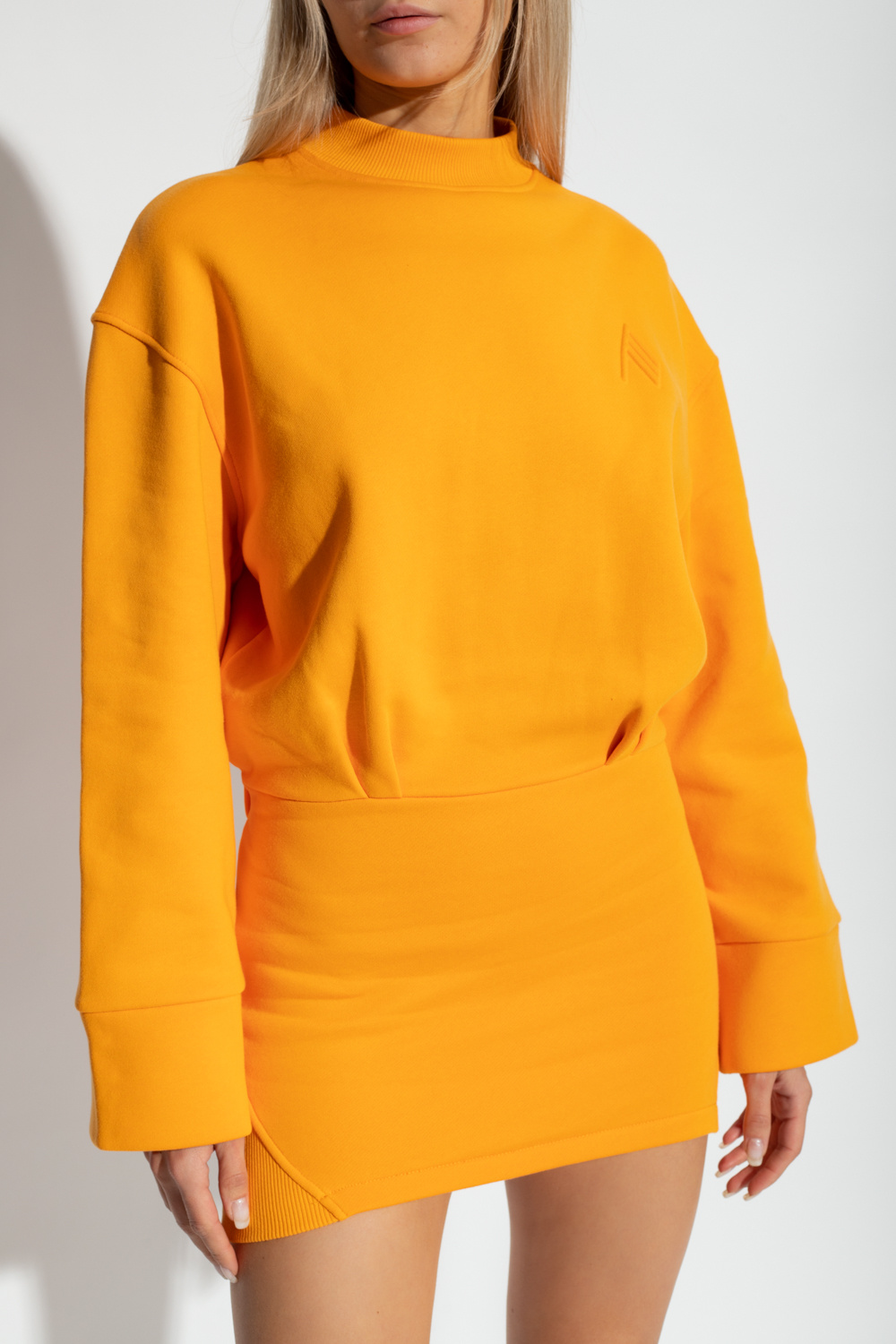 Orange Cotton dress with logo The Attico Vitkac Germany